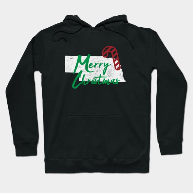 Nebraska Merry Christmas Hoodie by Commykaze